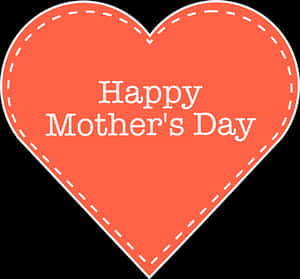 Happy Mothers Day Heart Graphic PNG image with transparent background