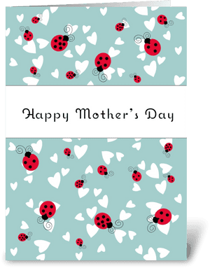 Happy Mother's Day Ladybugs Greeting Card, HD Png Download PNG image with transparent background