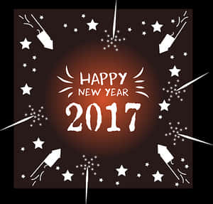 Happy New Year2017 Celebration Graphic PNG image with transparent background