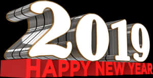Happy New Year 2019 Free 3d Png - Illustration, Transparent Png PNG image with transparent background