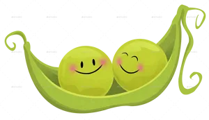 Happy Peasina Pod PNG Image