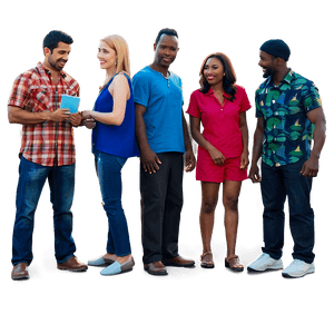 Happy People Standing Together PNG ved39 PNG