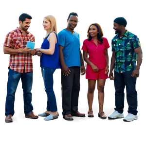 Happy People Standing Together Png Ved39 PNG Image