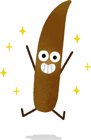 Happy Poop Cartoon Character PNG Image