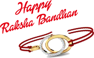 Happy Raksha Bandhan Bracelet PNG Image