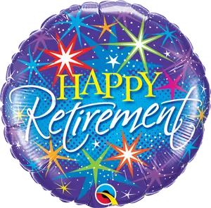 Happy Retirement Celebration Balloon PNG Image