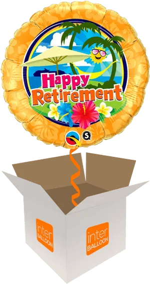 Happy Retirement Celebration Balloon PNG Image