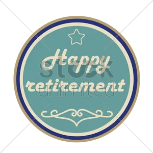 Happy Retirement Celebration Seal PNG Image