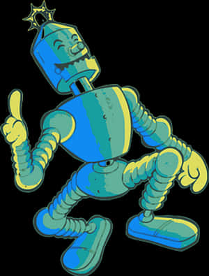Happy Robot Thumbs Up PNG image with transparent background