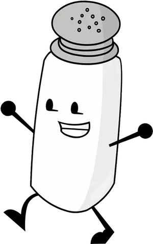 Happy Salt Shaker Cartoon PNG Image