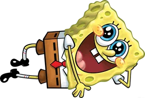 Happy Sponge Bob Square Pants PNG Image