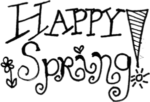Happy Spring Clip Art � Clipart Free Download - Spring Break Clipart Black And White, HD Png Download PNG image with transparent background