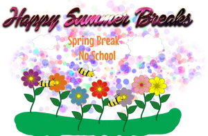 Happy Summer Spring Break Graphic PNG Image