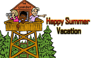 Happy Summer Vacation Png Free Background - Clip Art A Summer Camp, Transparent Png PNG image with transparent background