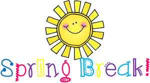 Happy Sun Spring Break Illustration PNG Image