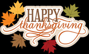 Happy Thanksgiving Greeting Graphic PNG image with transparent background