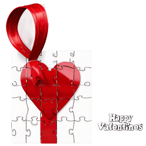 Happy Valentines Heart Puzzle PNG 06262024 PNG with transparent background