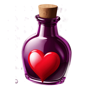 Happy Valentines Love Potion Bottle PNG 86 PNG with transparent background