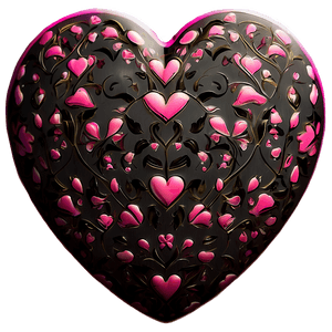 Happy Valentines Pink Heart Pattern PNG cok88 PNG with transparent background
