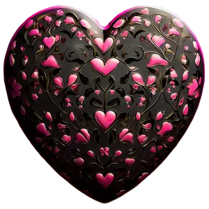 Happy Valentines Pink Heart Pattern Png Cok88 PNG Image