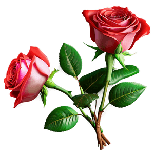 Happy Valentines Roses Bouquet PNG lig PNG with transparent background