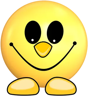 Happy Yellow Smiley Face Emoji.png PNG Image