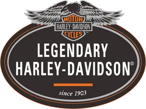 Harley Davidson Logo Legendary PNG Image