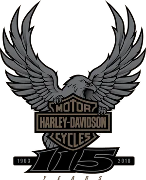 Harley Davidson115th Anniversary Logo PNG Image