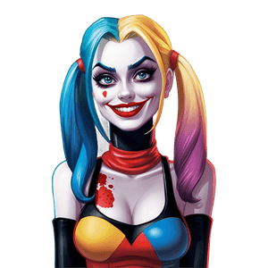 Harley Quinn Cartoon Style PNG 05212024 PNG image with transparent background