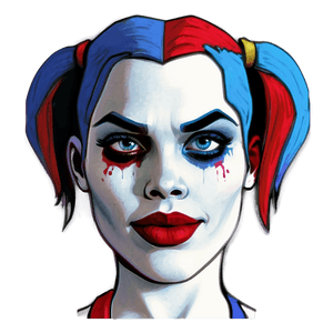 Harley Quinn Cartoon Style PNG 8 PNG image with transparent background