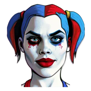 Harley Quinn Cartoon Style Png 8 PNG Image