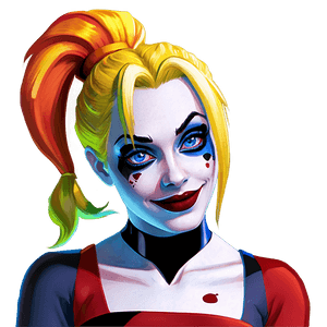 Harley Quinn Cartoon Style PNG xxo32 PNG image with transparent background
