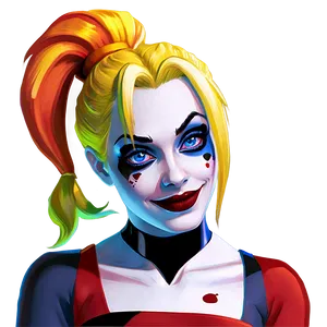 Harley Quinn Cartoon Style Png Xxo32 PNG Image