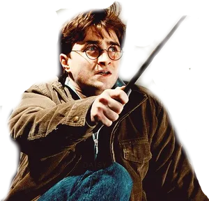 Harry Potter Wand Duel Stance PNG Image