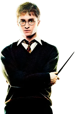 Harry Potter Wand Ready PNG Image