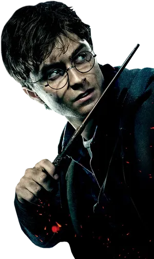 Harry Potter Wand Ready PNG Image