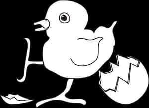 Hatching Chick Illustration PNG image with transparent background