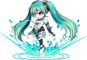 Hatsune Miku Virtual Diva PNG Image