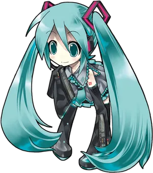 Hatsune Miku Vocaloid Character PNG Image