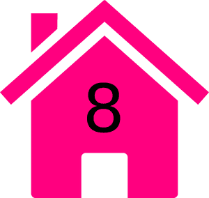 Eight Pink House Svg Clip Arts - Pink House Clipart, HD Png Download PNG