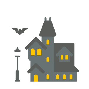 Halloween Village Houses PNG HD PNG with transparent background