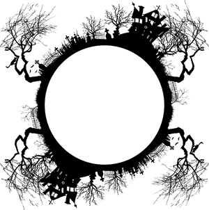 Frame, Halloween, Haunted House, Graveyard, Cemetery - Halloween Frame Png, Transparent Png PNG image with transparent background