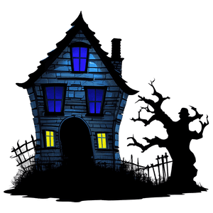 Haunted House Silhouette PNG ote19 PNG image with transparent background