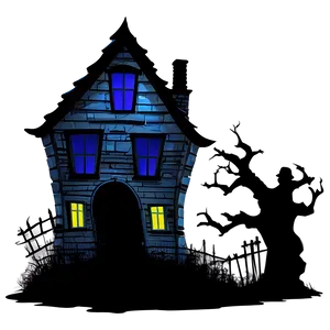 Haunted House Silhouette Png Ote19 PNG Image