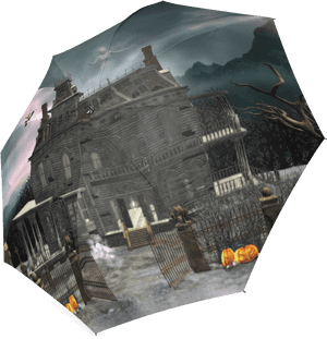 A Creepy Darkness Halloween Haunted House Foldable - Umbrella, HD Png Download PNG image with transparent background