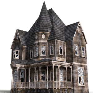 Halloween Village Houses PNG Photos PNG with transparent background