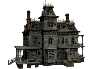 Haunted_ Victorian_ Mansion PNG Image