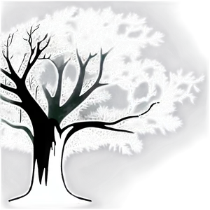 Haunting Black And White Tree Silhouette Png Nxt99 PNG Image