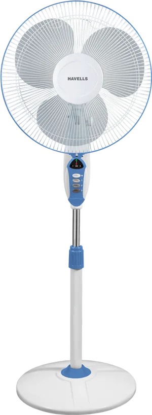 Havells Standing Fan White Blue PNG Image