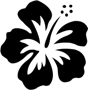 Hawaiian_ Hibiscus_ Silhouette PNG Image